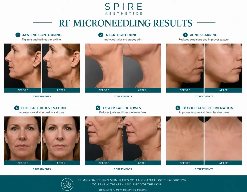 RF Microneedling Skin tightening Byfleet results