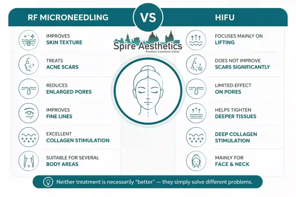 RF Microneedling vs HIFU: Which Treatment Gives Better Results Byfleet?